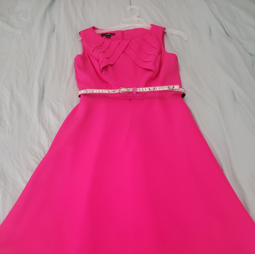 Pink Midi Sleeveless Dress